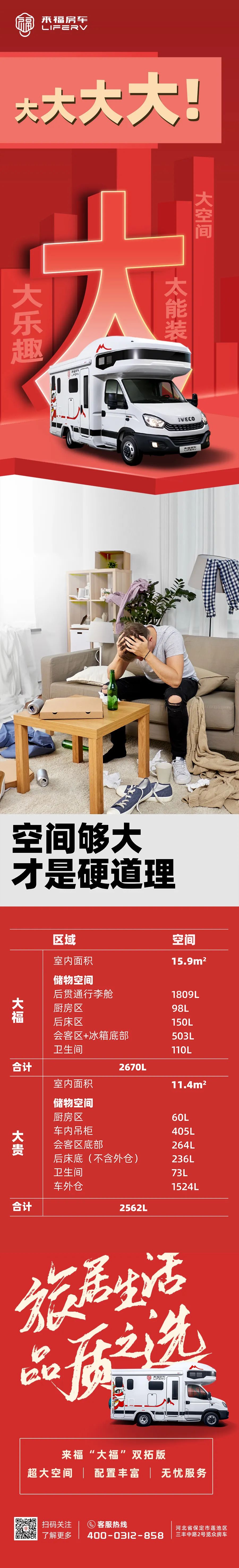 房車空間夠大才是硬道理！